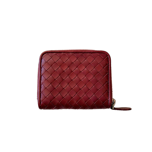 Intrecciato Burgundy Wallet
