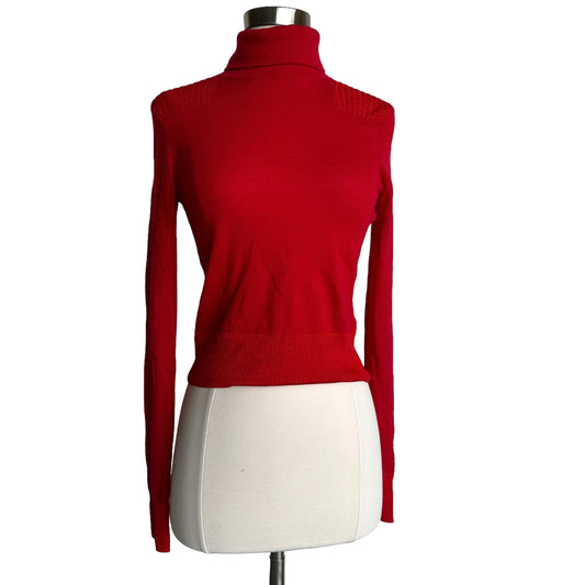 Red Cropped Pullover - S
