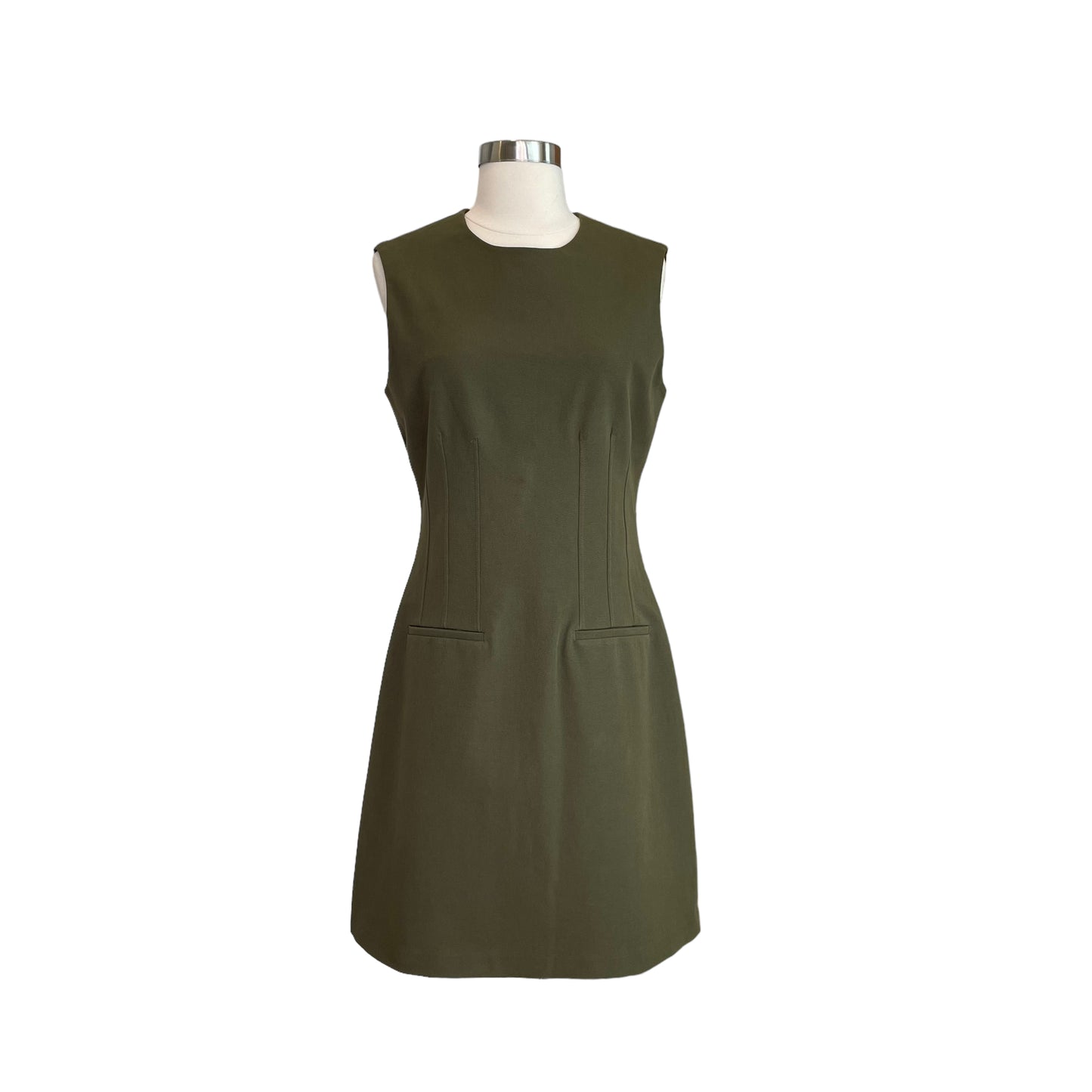 Green Structured Mini Dress - 8