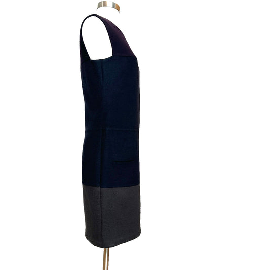 Navy & Grey Cashmere Dress -M/L