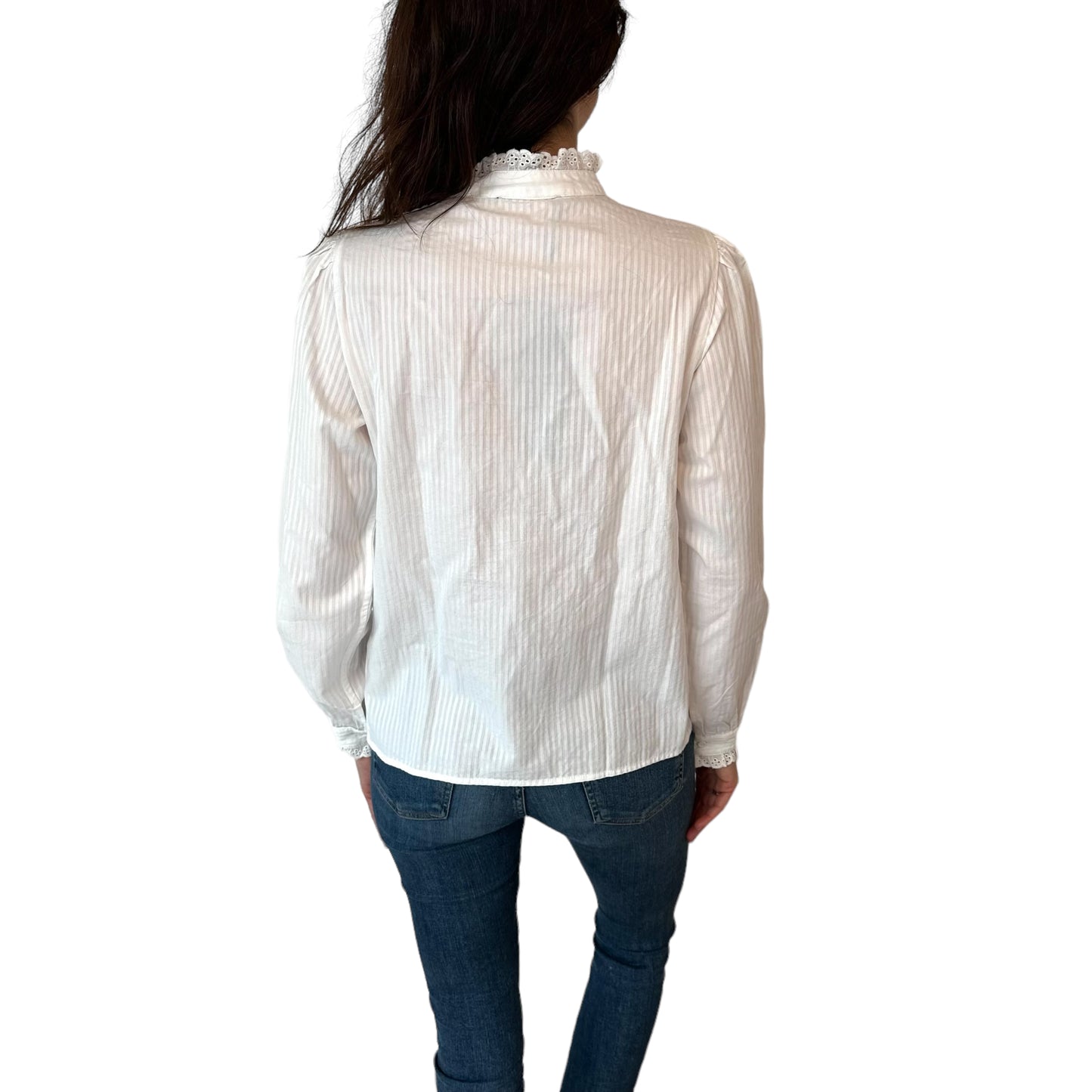 White Cotton Blouse - S