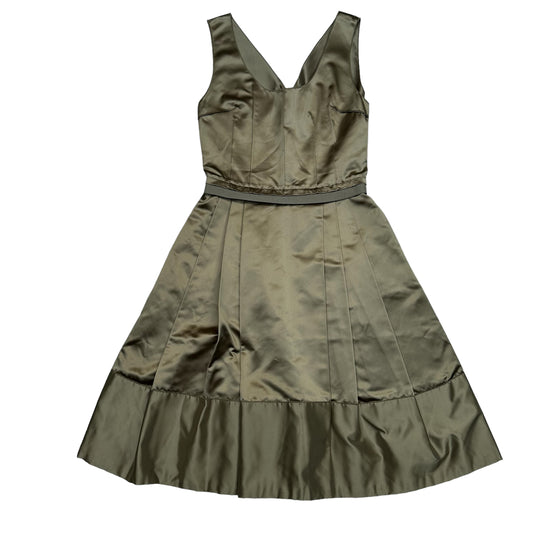 Kaki Silk Dress - S/M