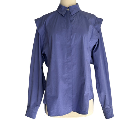 Blue Structured Shirt - S