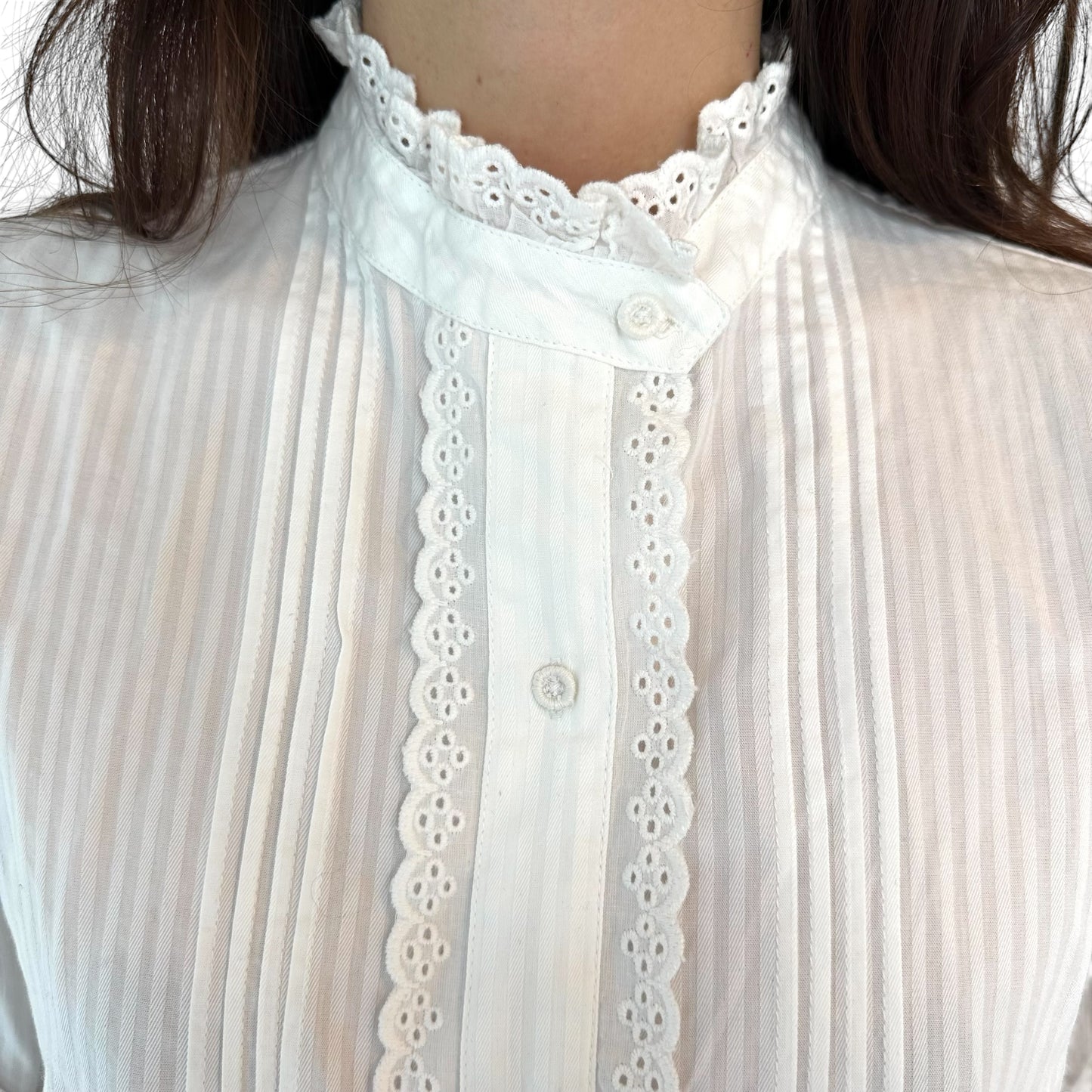 White Cotton Blouse - S