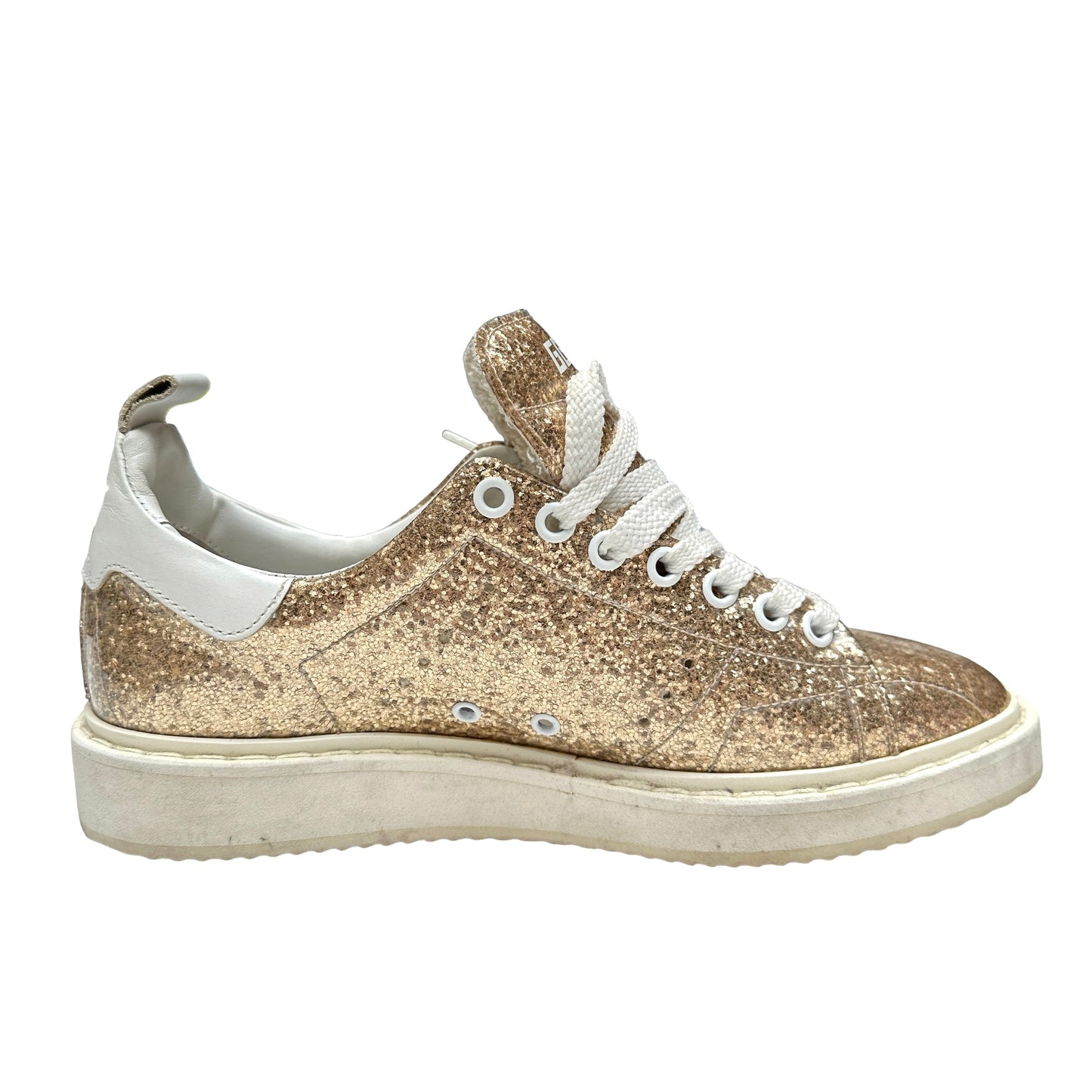 Gold Glitter Sneakers - 6