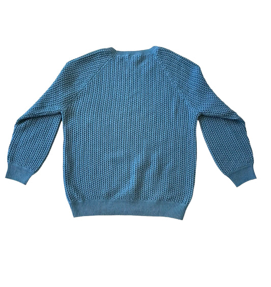 Oversized Blue Knit Sweater - L