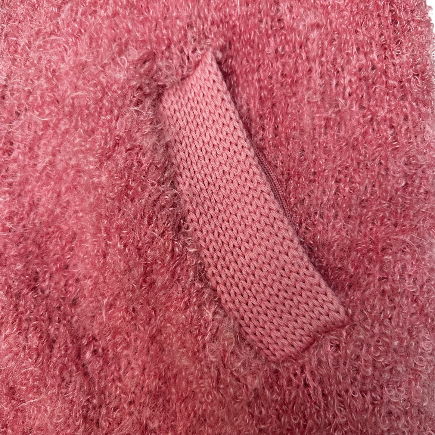 Vintage Pink Fuzzy Cardigan - S/M