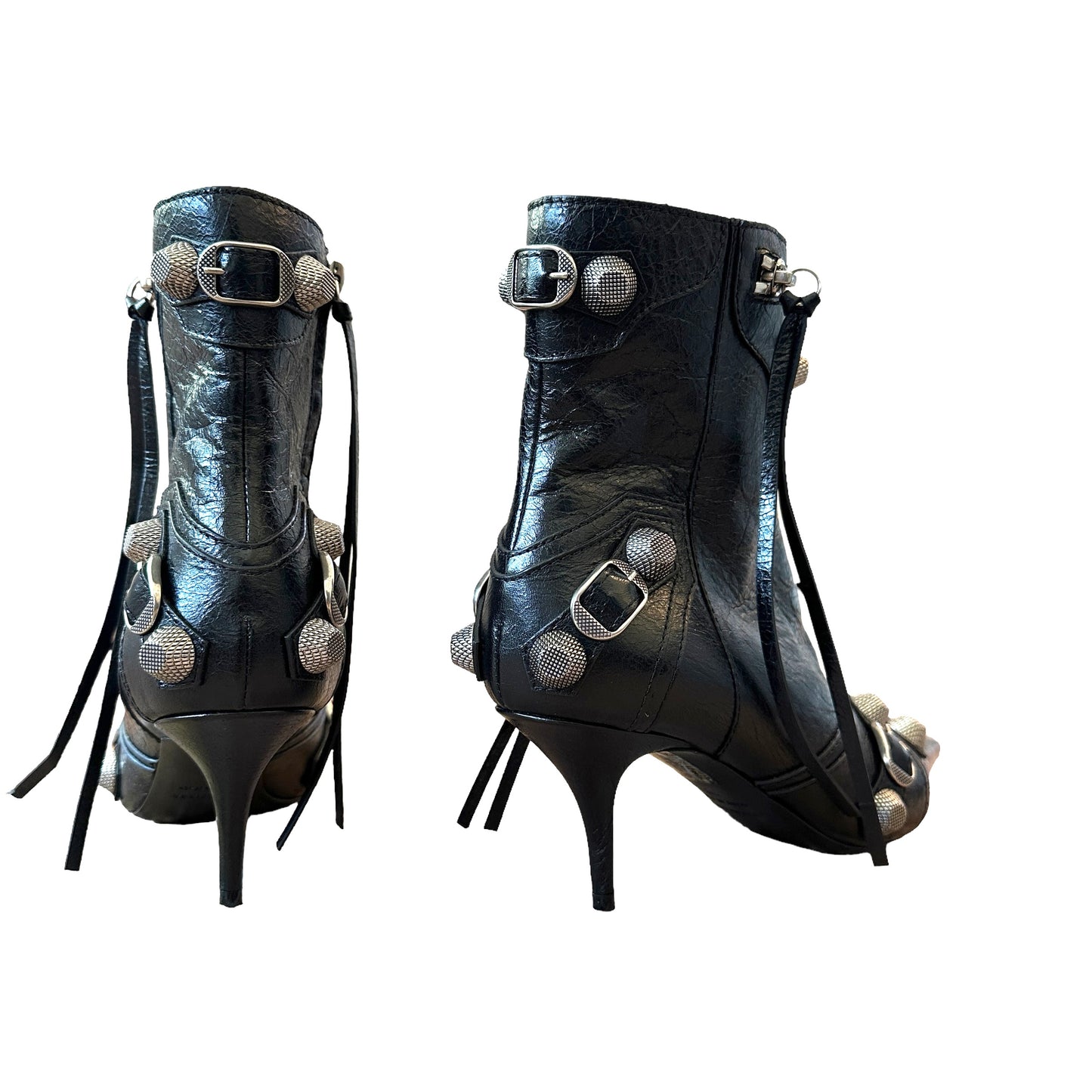Cagole Leather Studded Boots - 7
