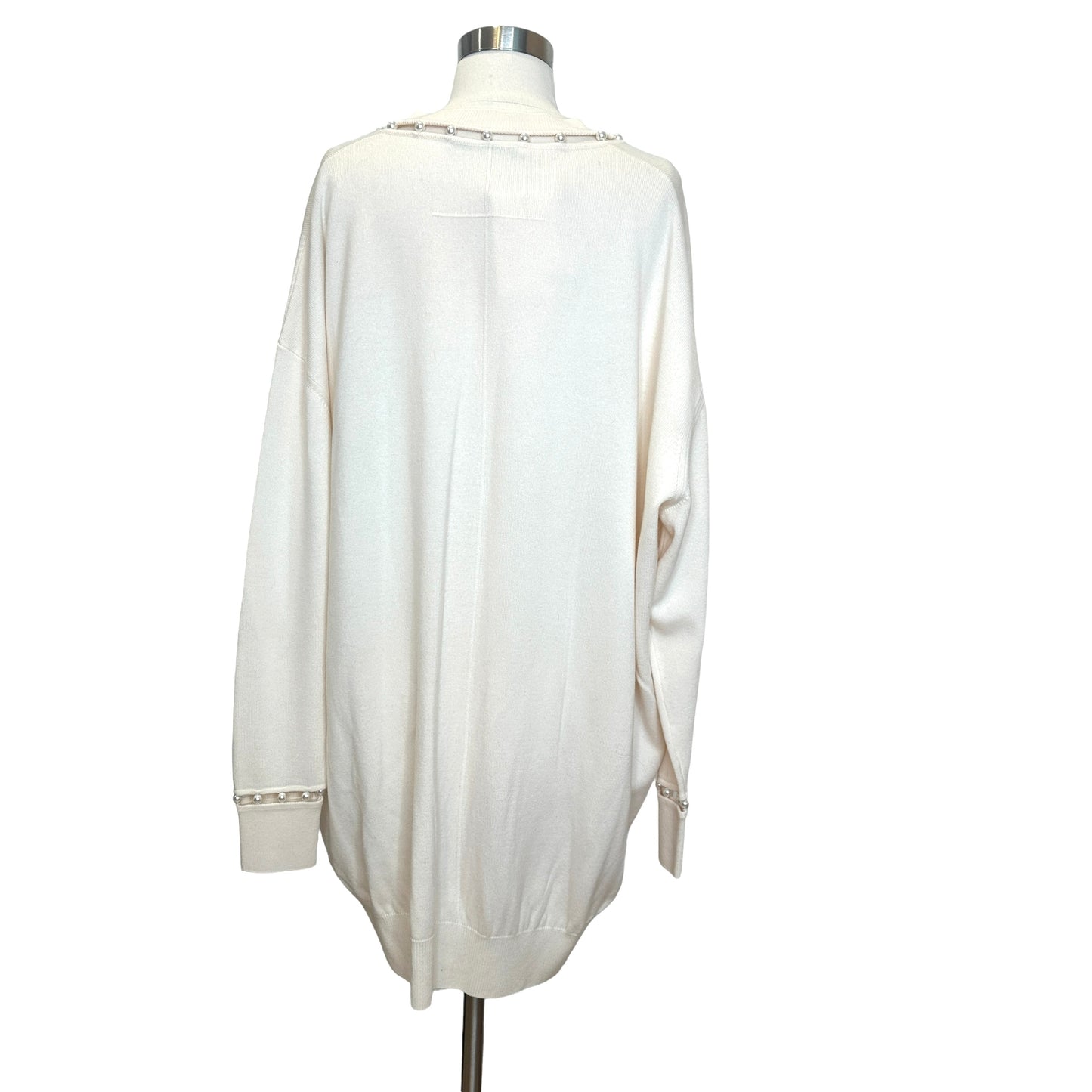 Oversized Faux-Pearl Sweater - M/L