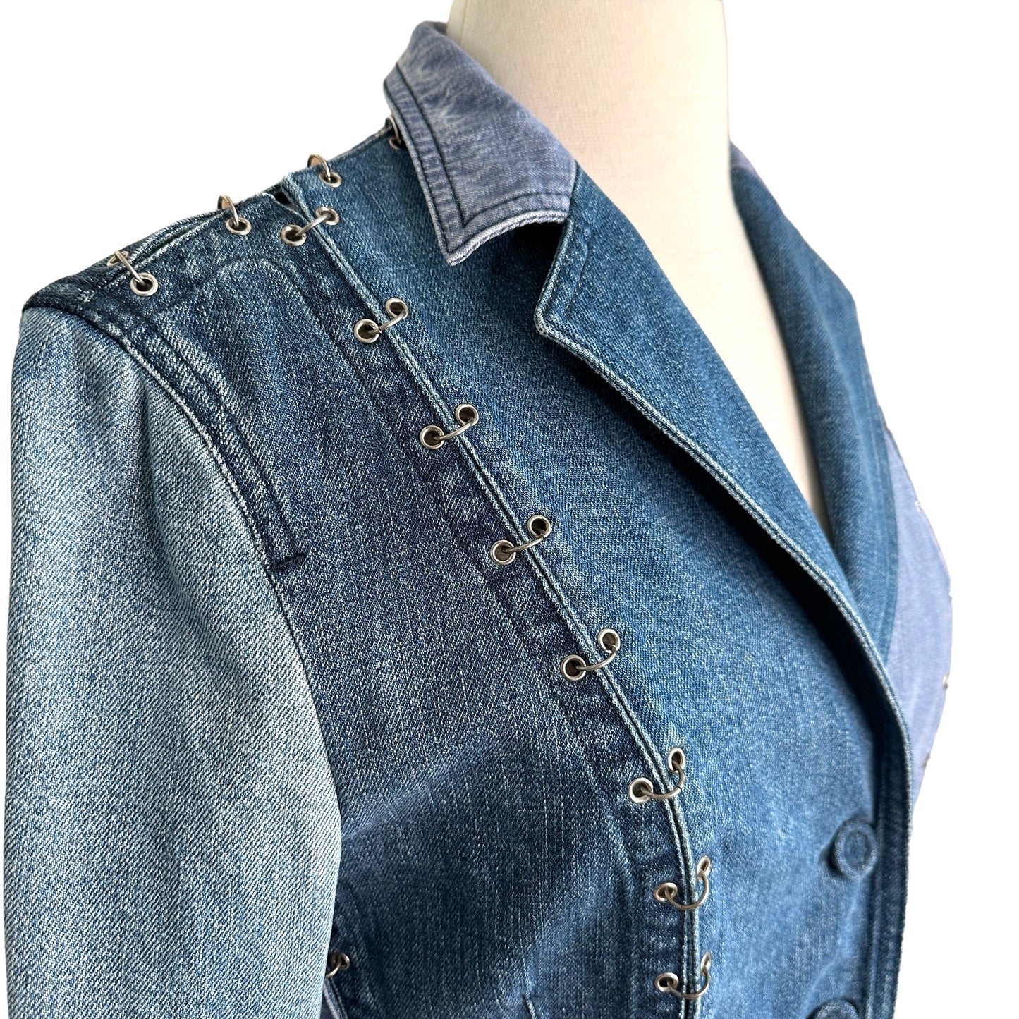 Patchwork Denim Jacket - S