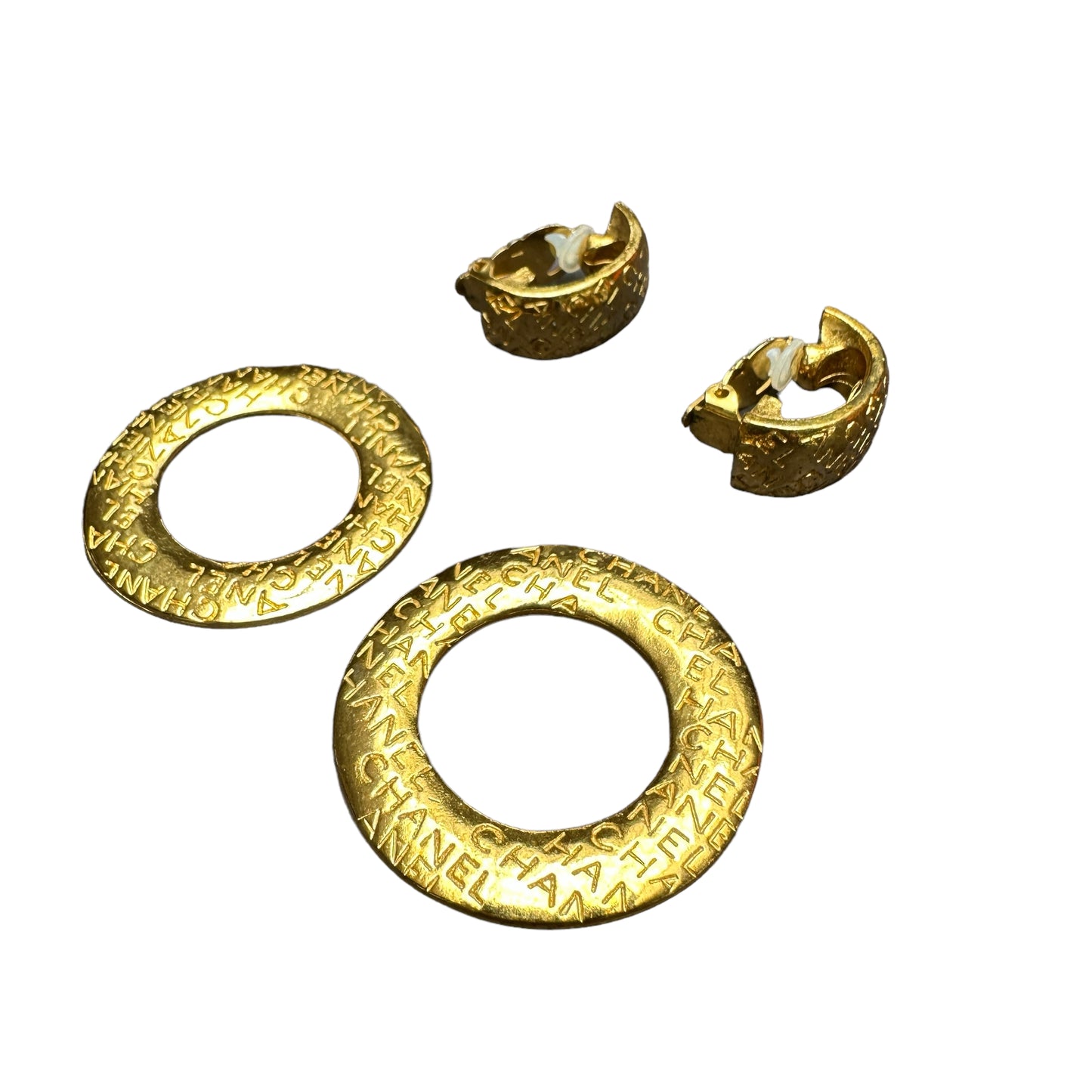 Vintage Logo Gold Earrings