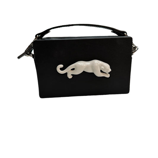 Jaguar Vegan Black Leather Bag