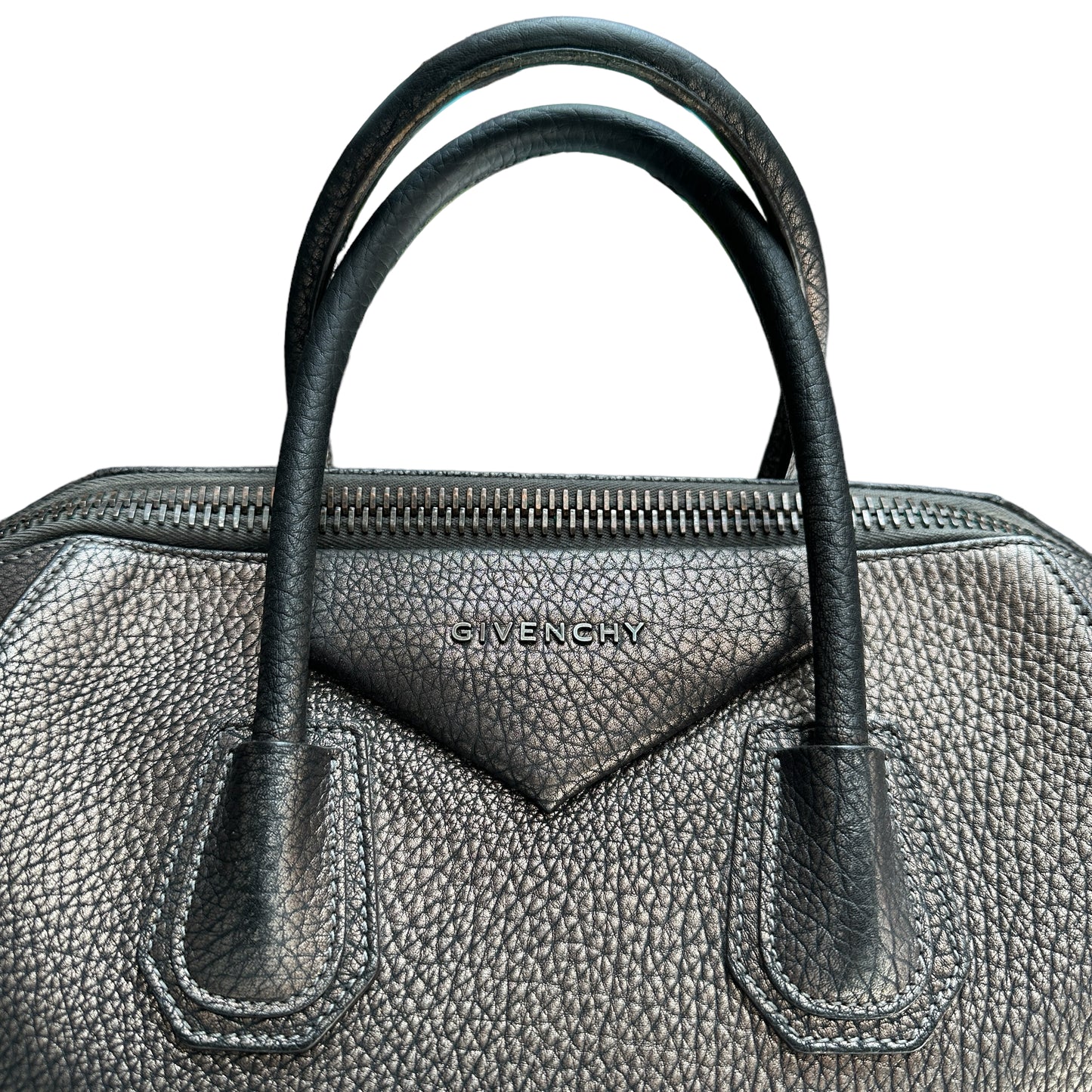 Metallic Leather Antigona Bag