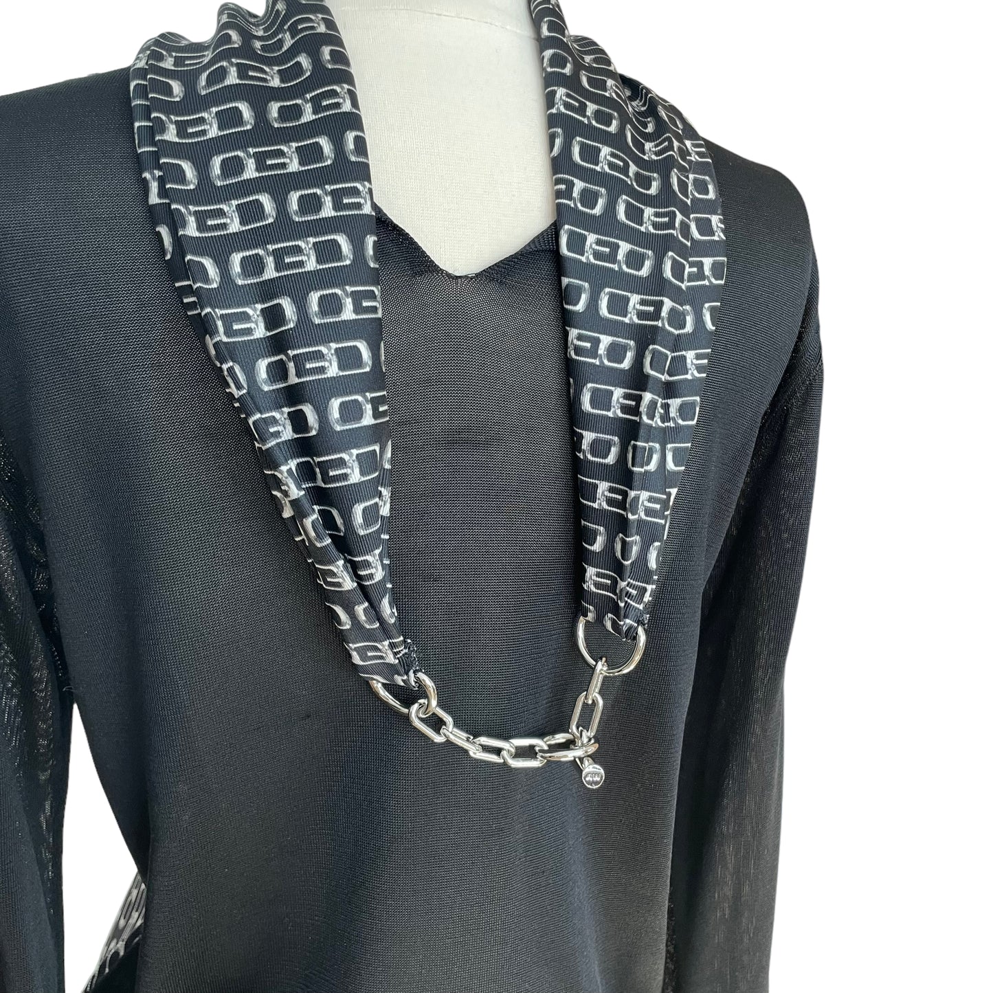 Black Chain Link Top - S