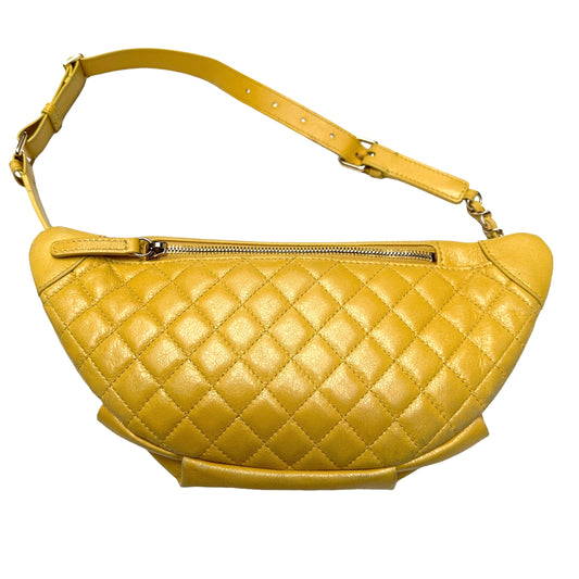 Yellow Leather Belt Bag