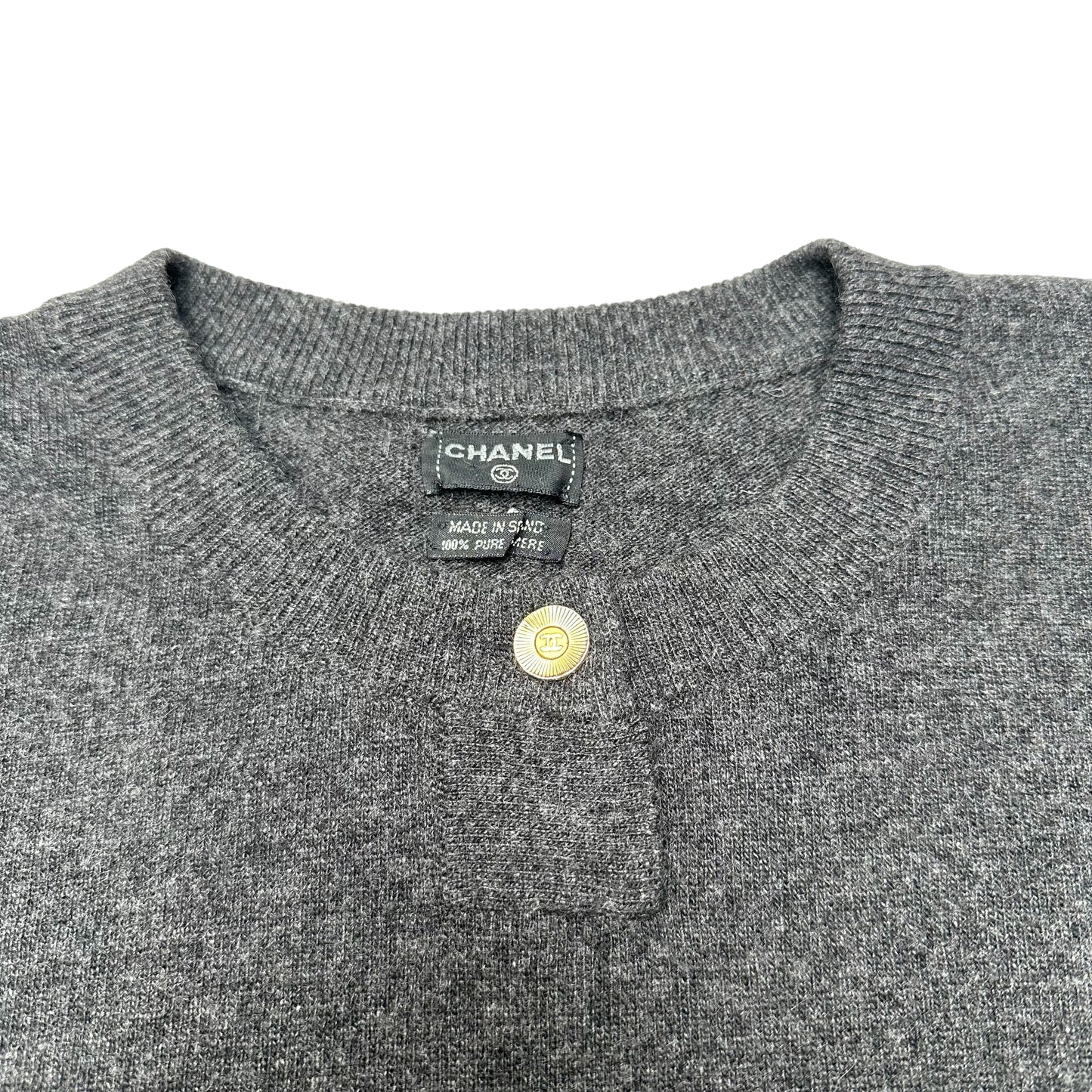 Grey Cashmere Sweater - L