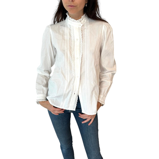 White Cotton Blouse - S