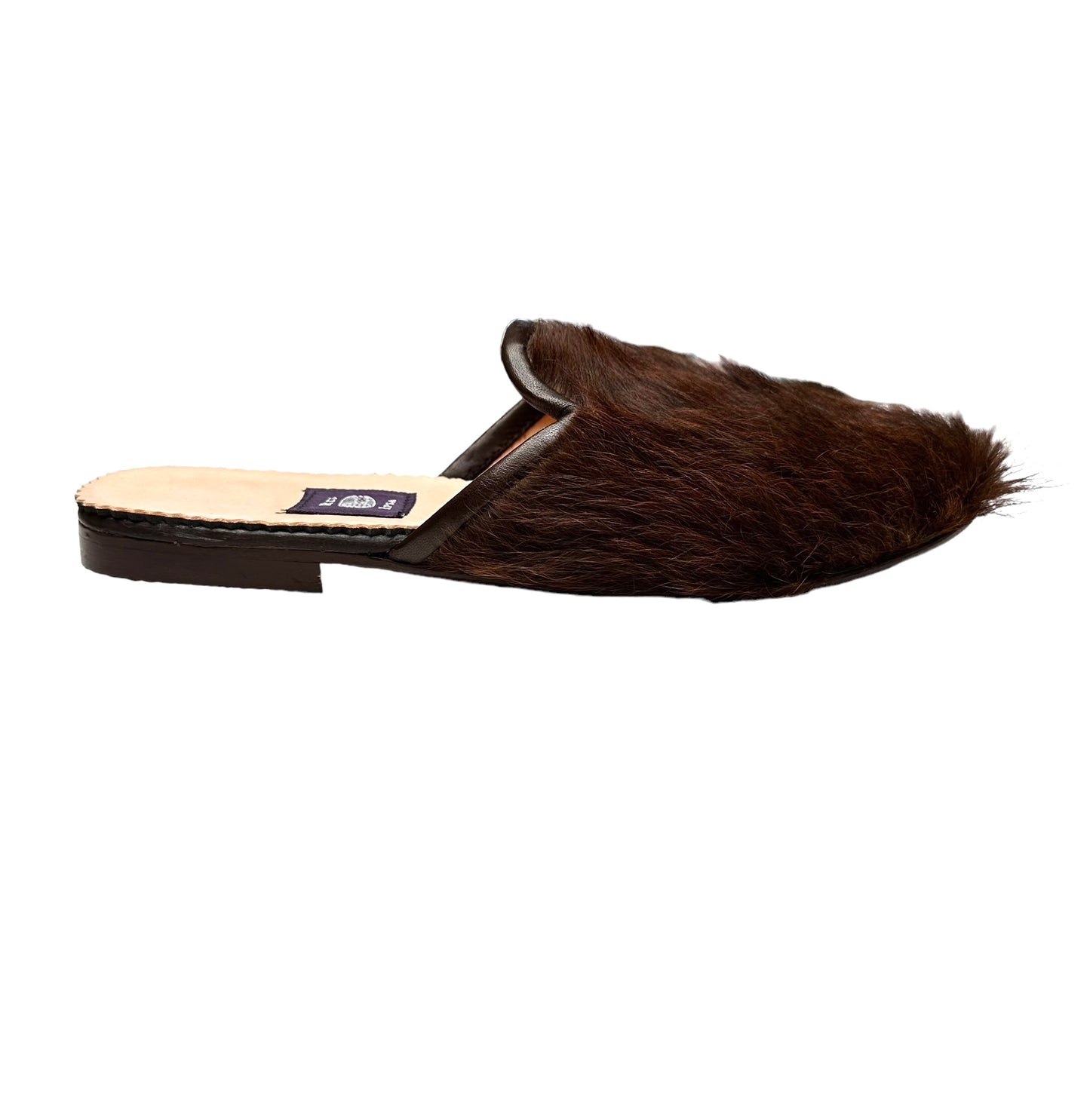 Brown Cowhide Mules - 7