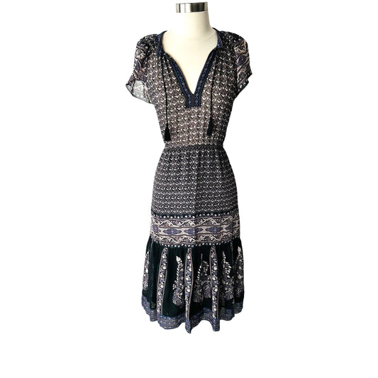 Blue & Cream Dress - XS