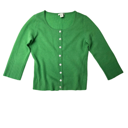 Green Cashmere Cardigan - S