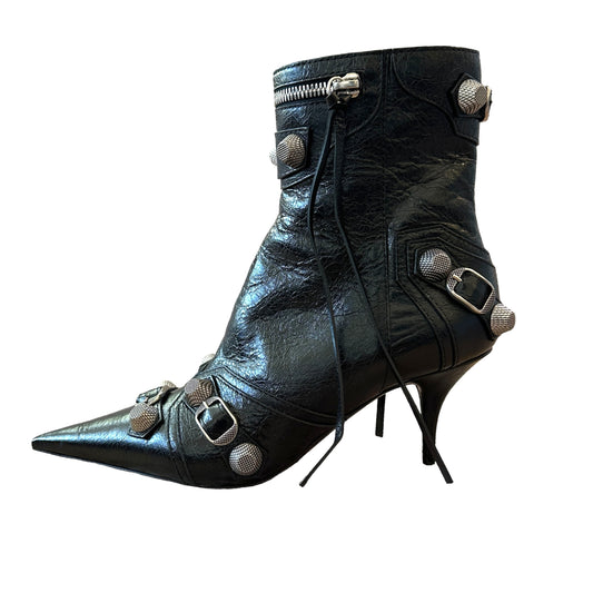Cagole Leather Studded Boots - 7