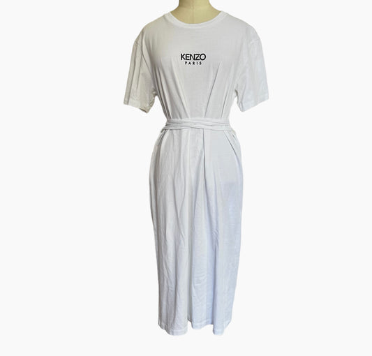 White Logo T-shirt Dress - M