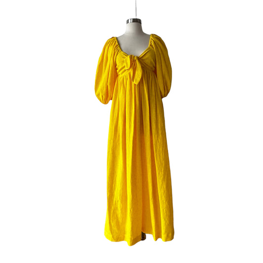 Yellow Puff Sleeve Sundress - XS