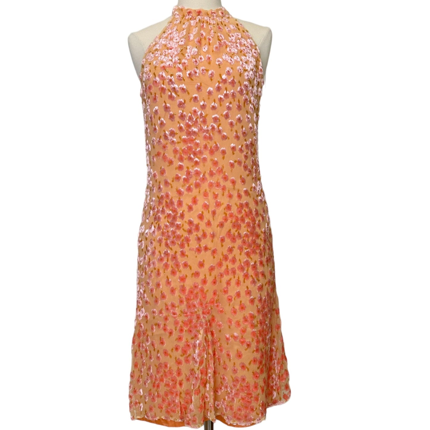 Orange & Pink Print Dress - S