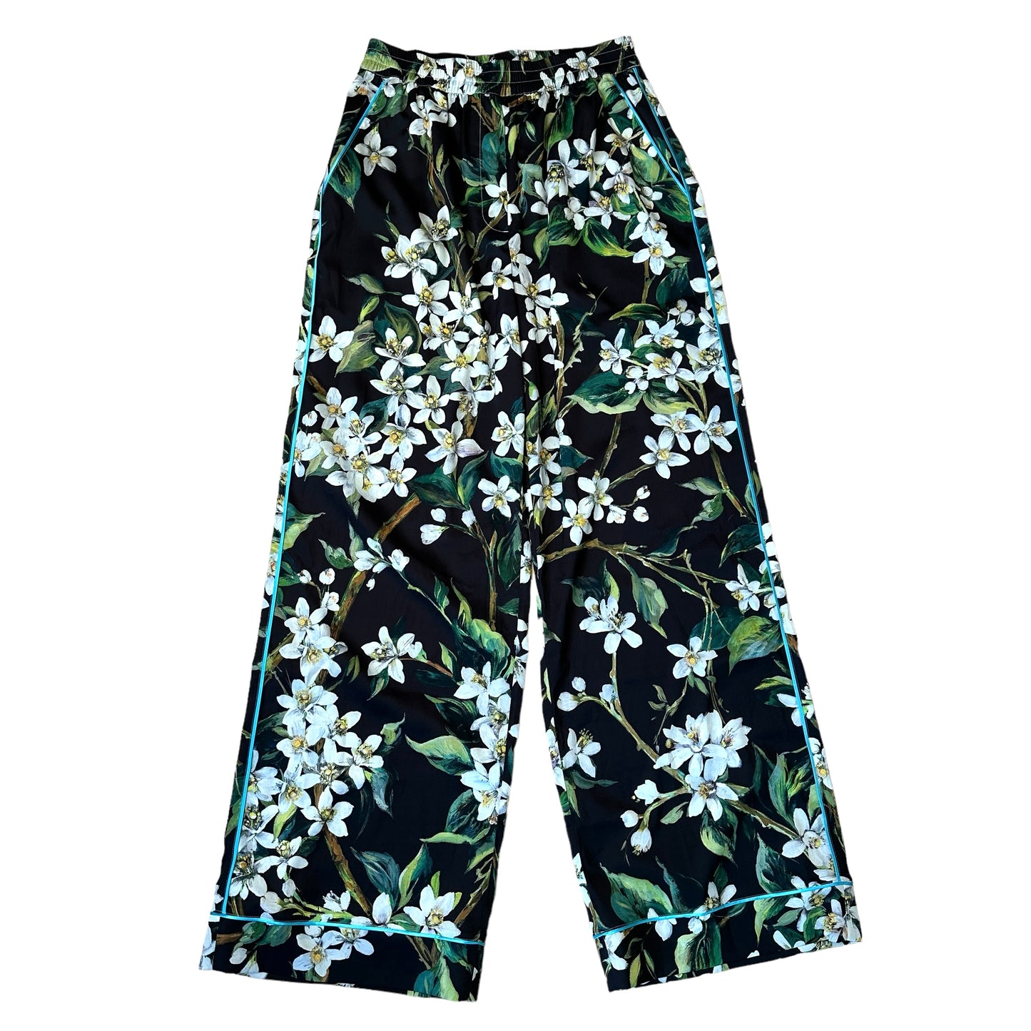 Floral Silk Pants - M