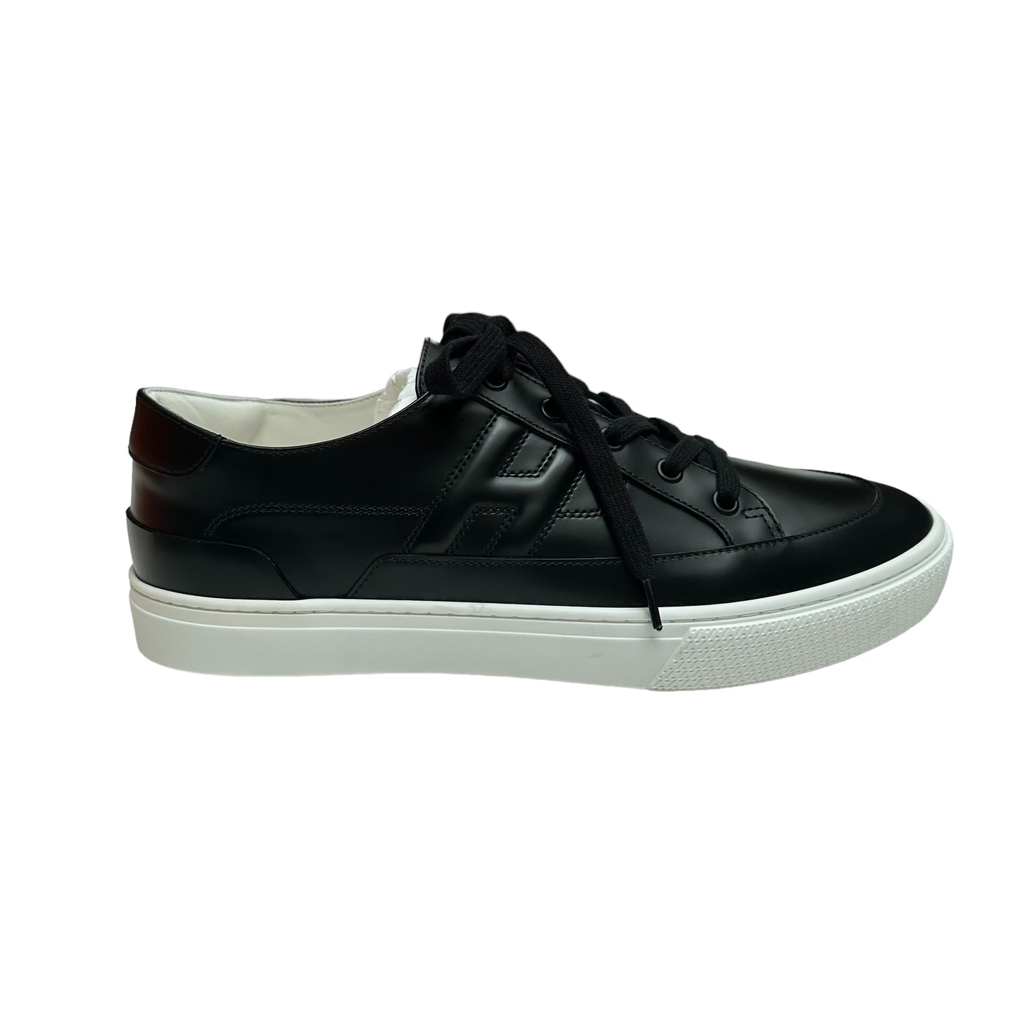 Men's Black Leather Sneakers - 42