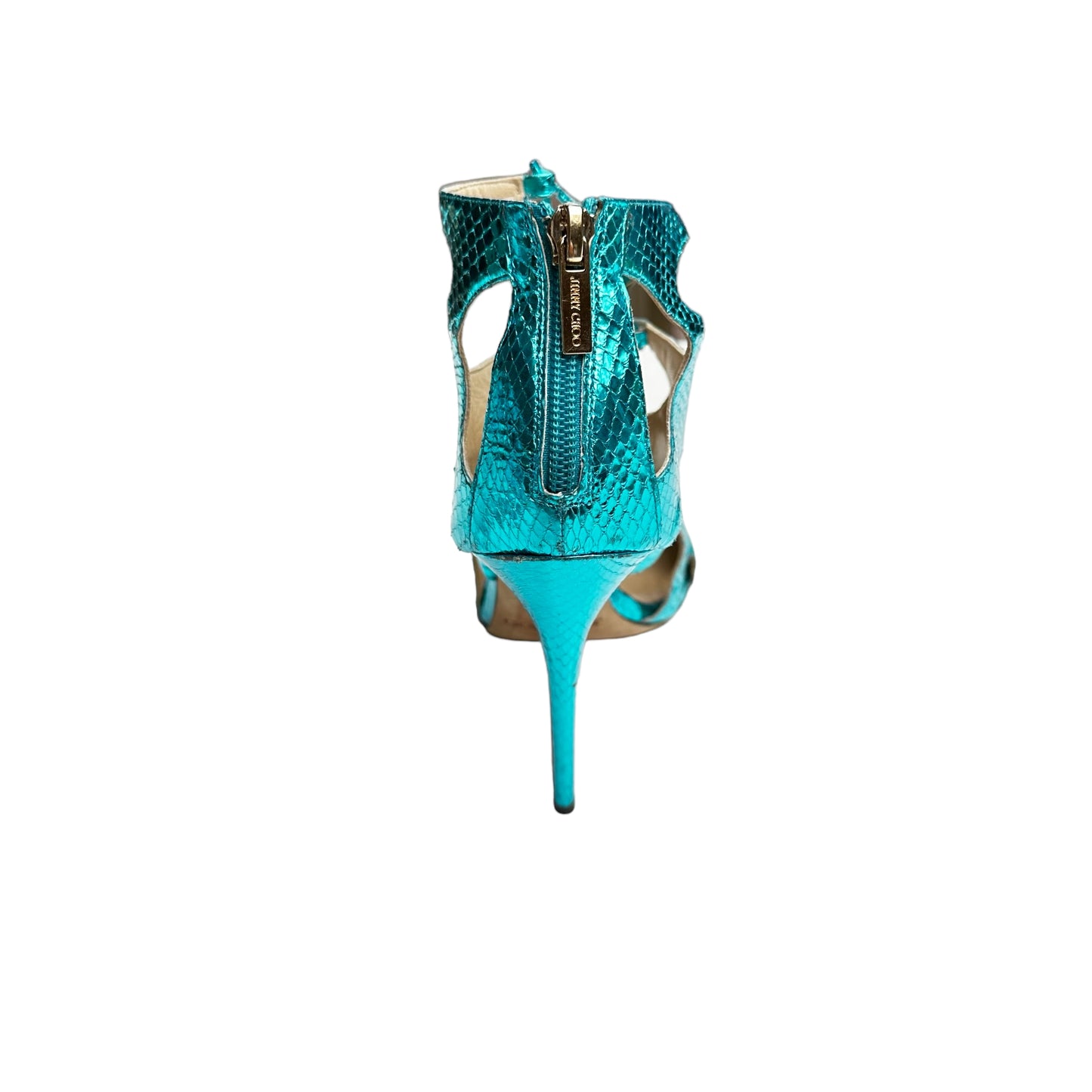 Turquoise Python Heels - 9