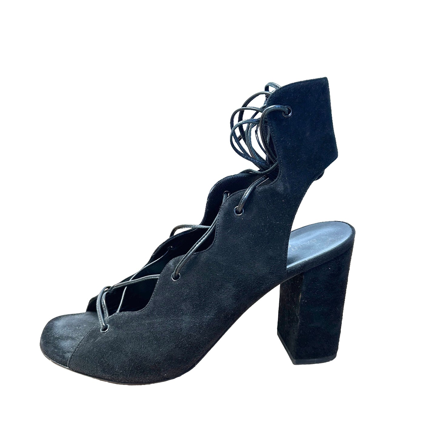 Black Suede Sandals - 9.5