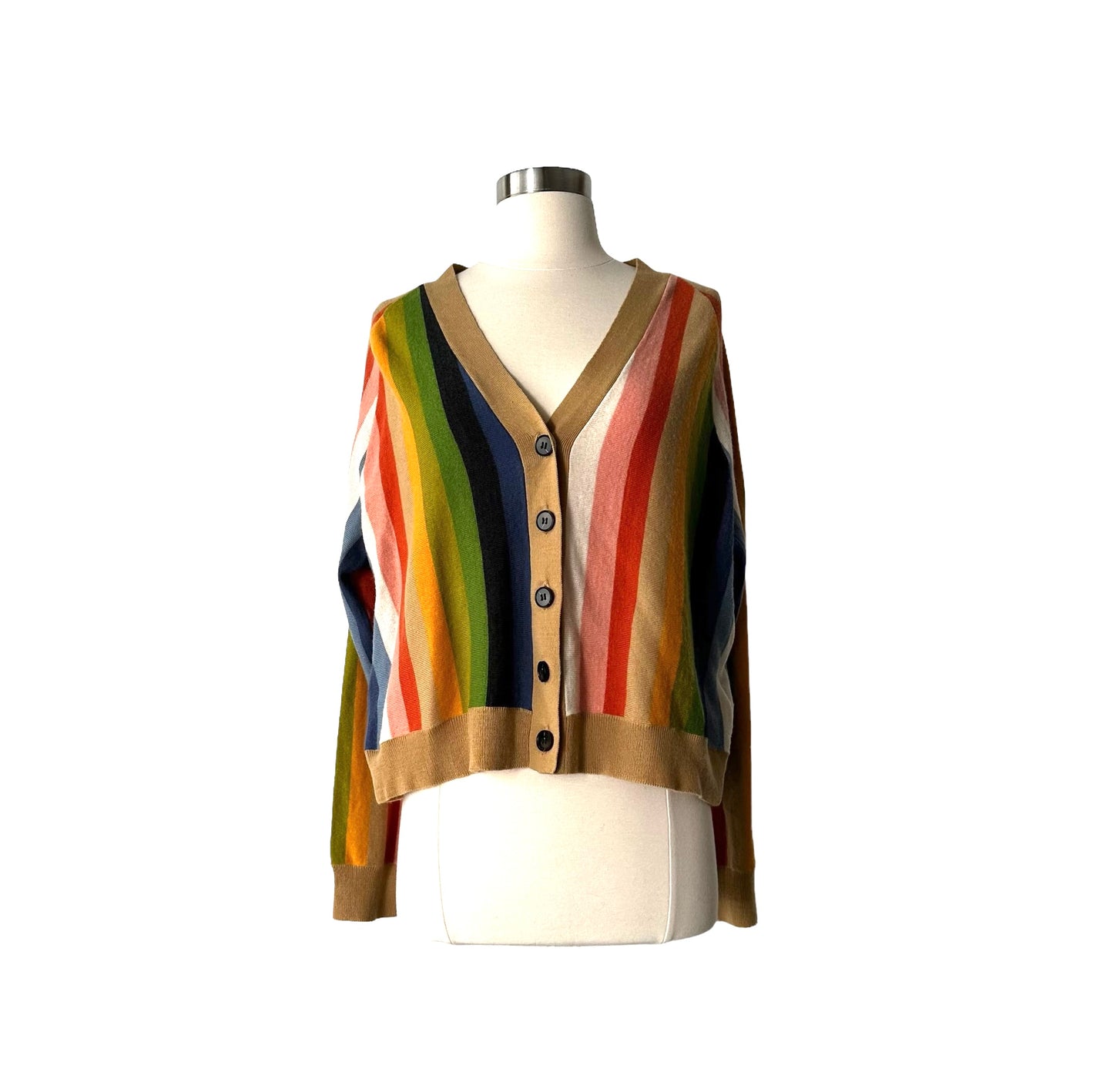 Rainbow Striped Cardigan - S