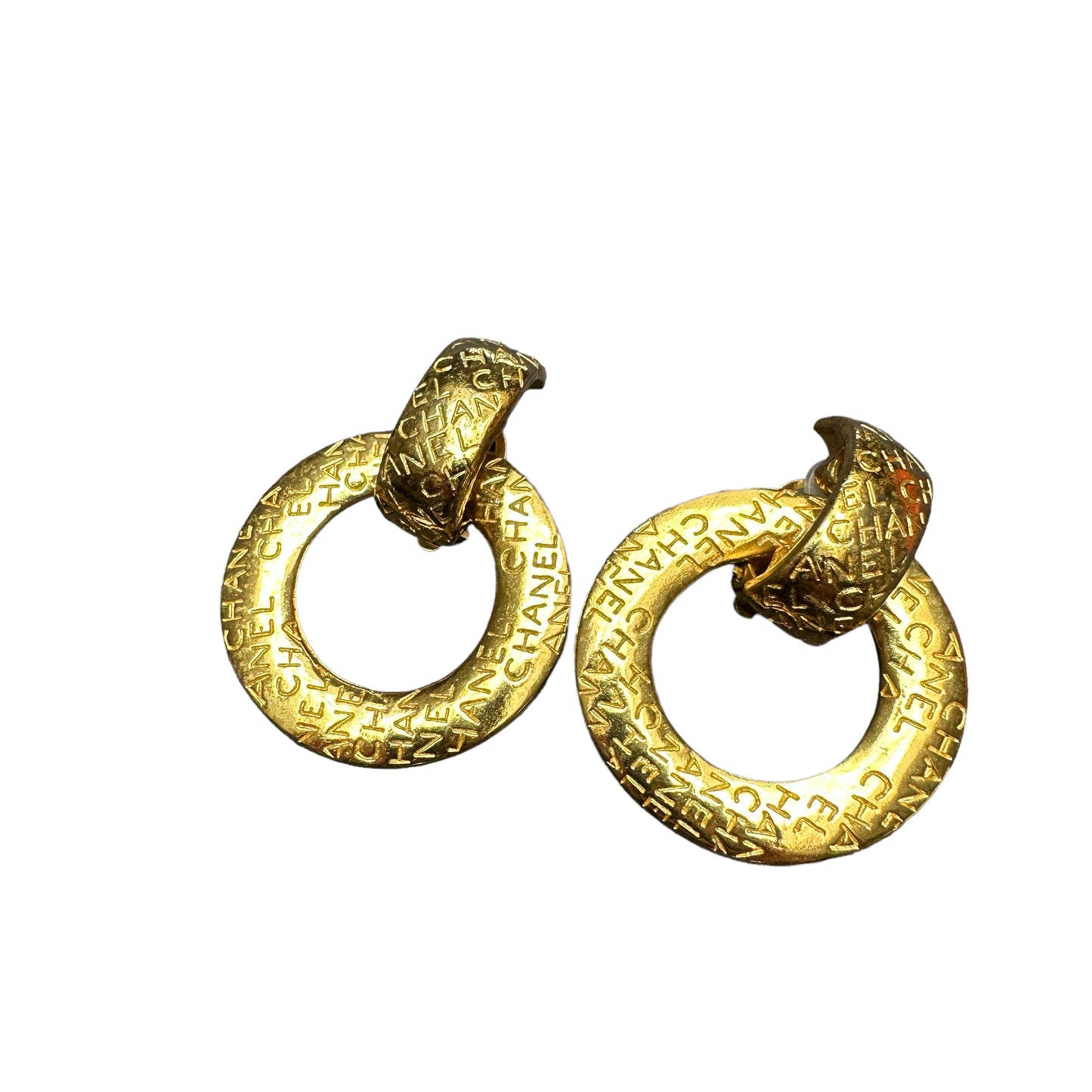 Vintage Logo Gold Earrings