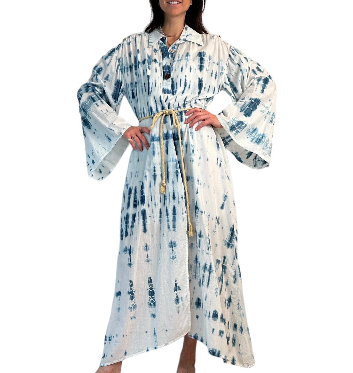 Tie-Dye Cotton Dress - S