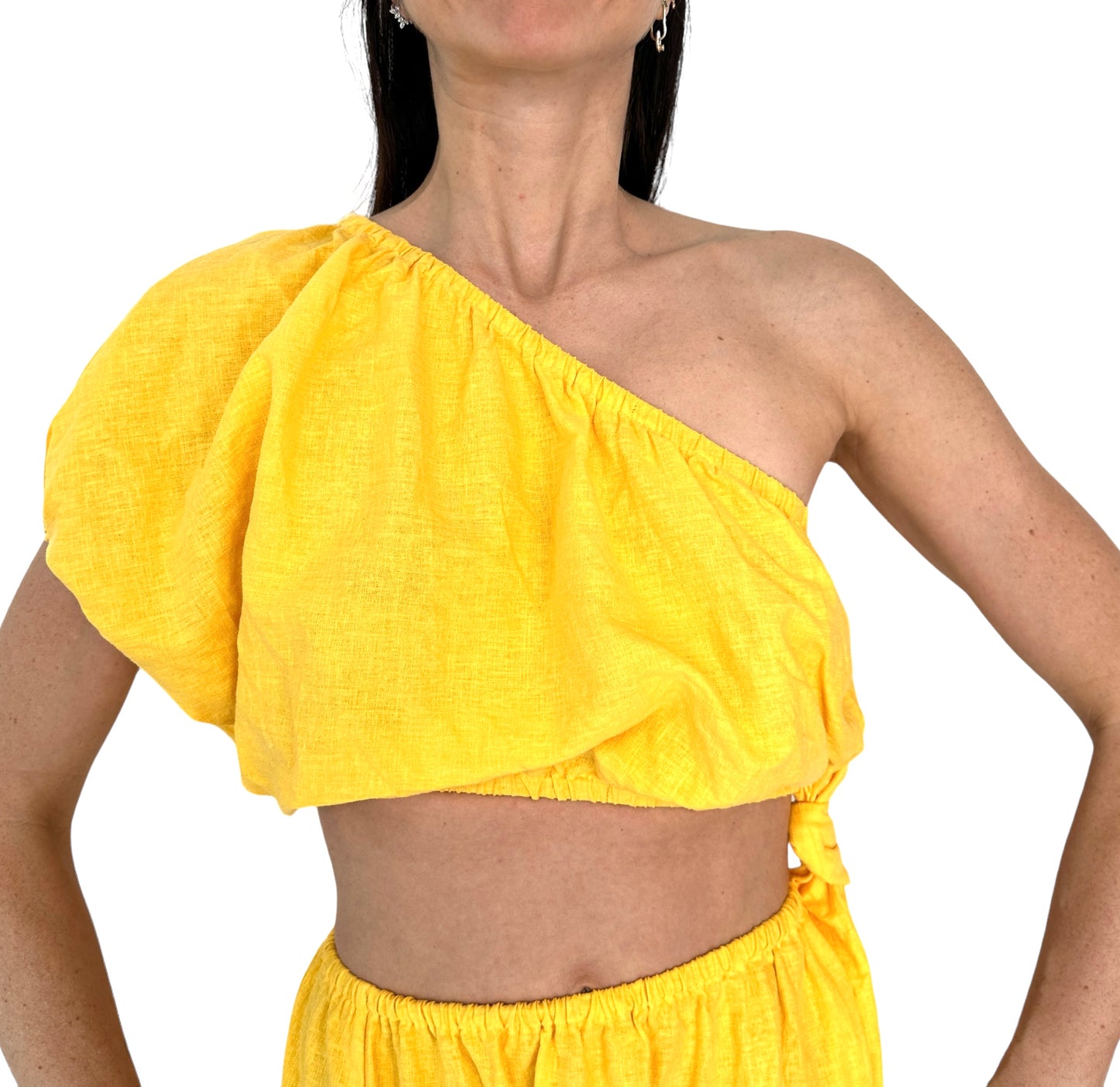 Yellow Asymmetrical Dress - S