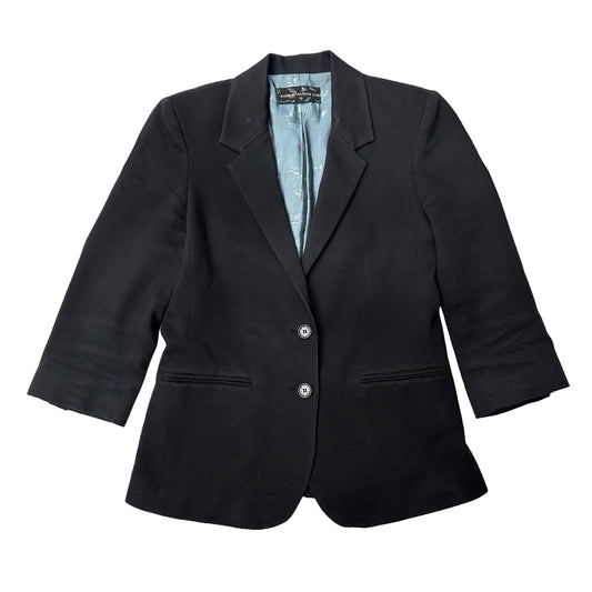 Black Three Quarter Blazer - S