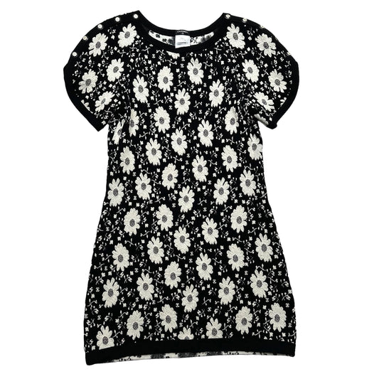 Black & White Floral Dress w/Logo - L
