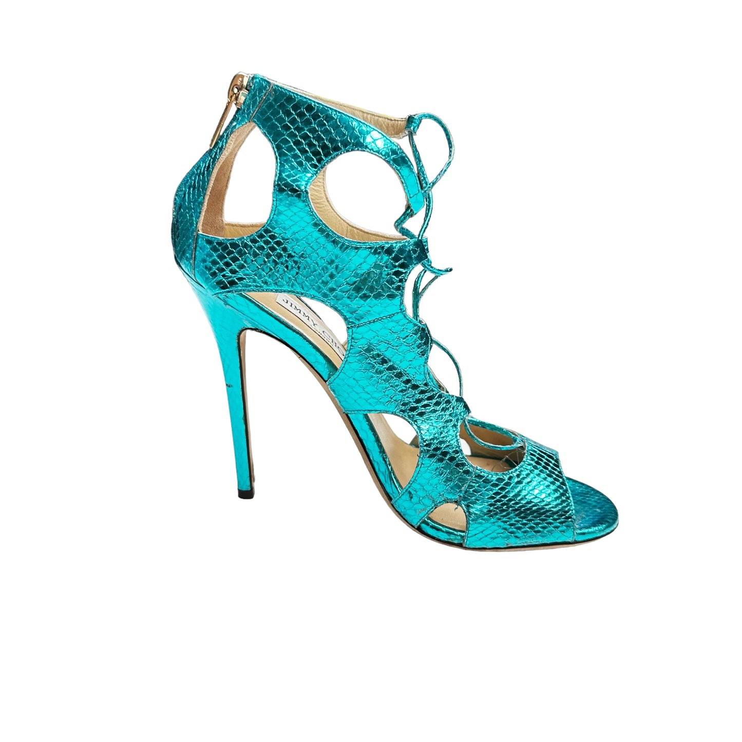 Turquoise Python Heels - 9