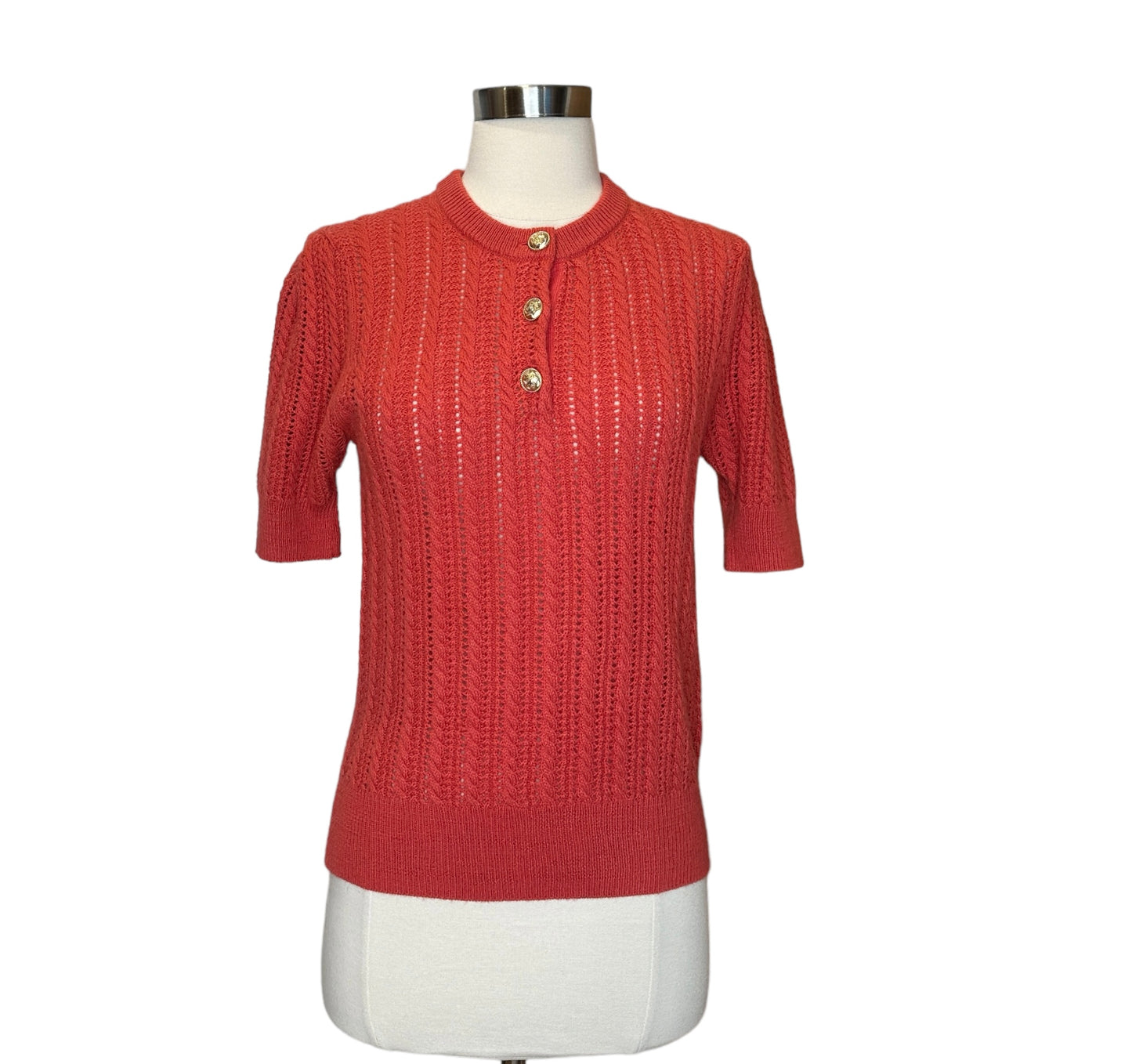 Red Knit Top - XS