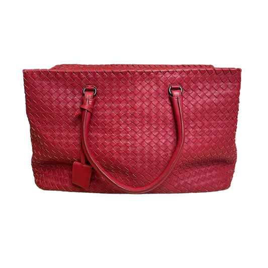 Large Red Intrecciato Tote