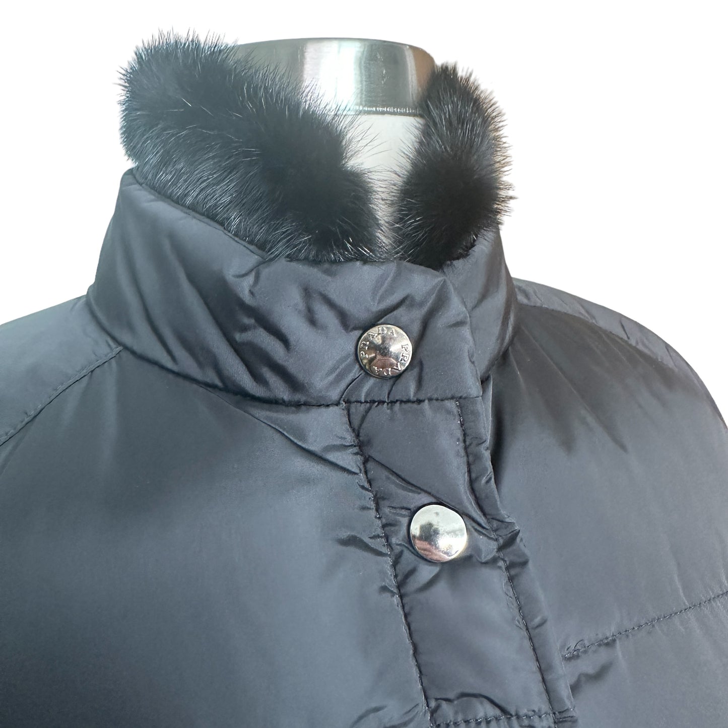 Black Fur & Sequins Jacket - M