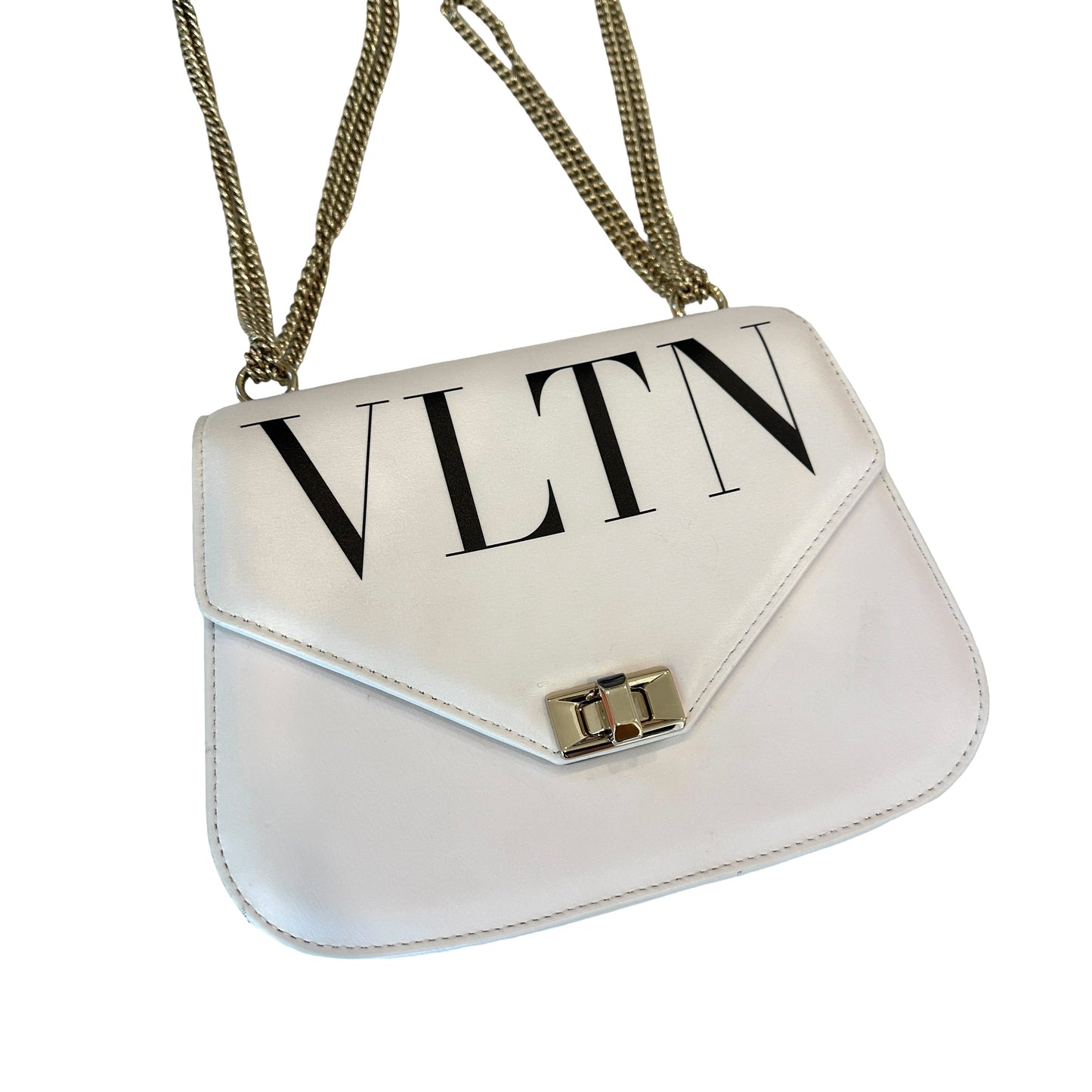 White Leather VLTN Bag