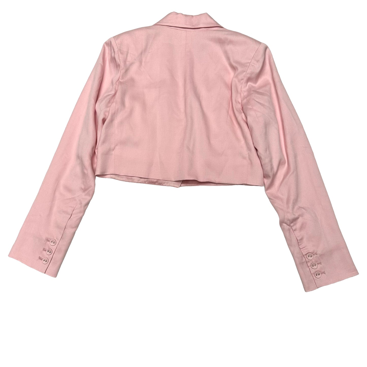 Pink Silk Cropped Blouse - S