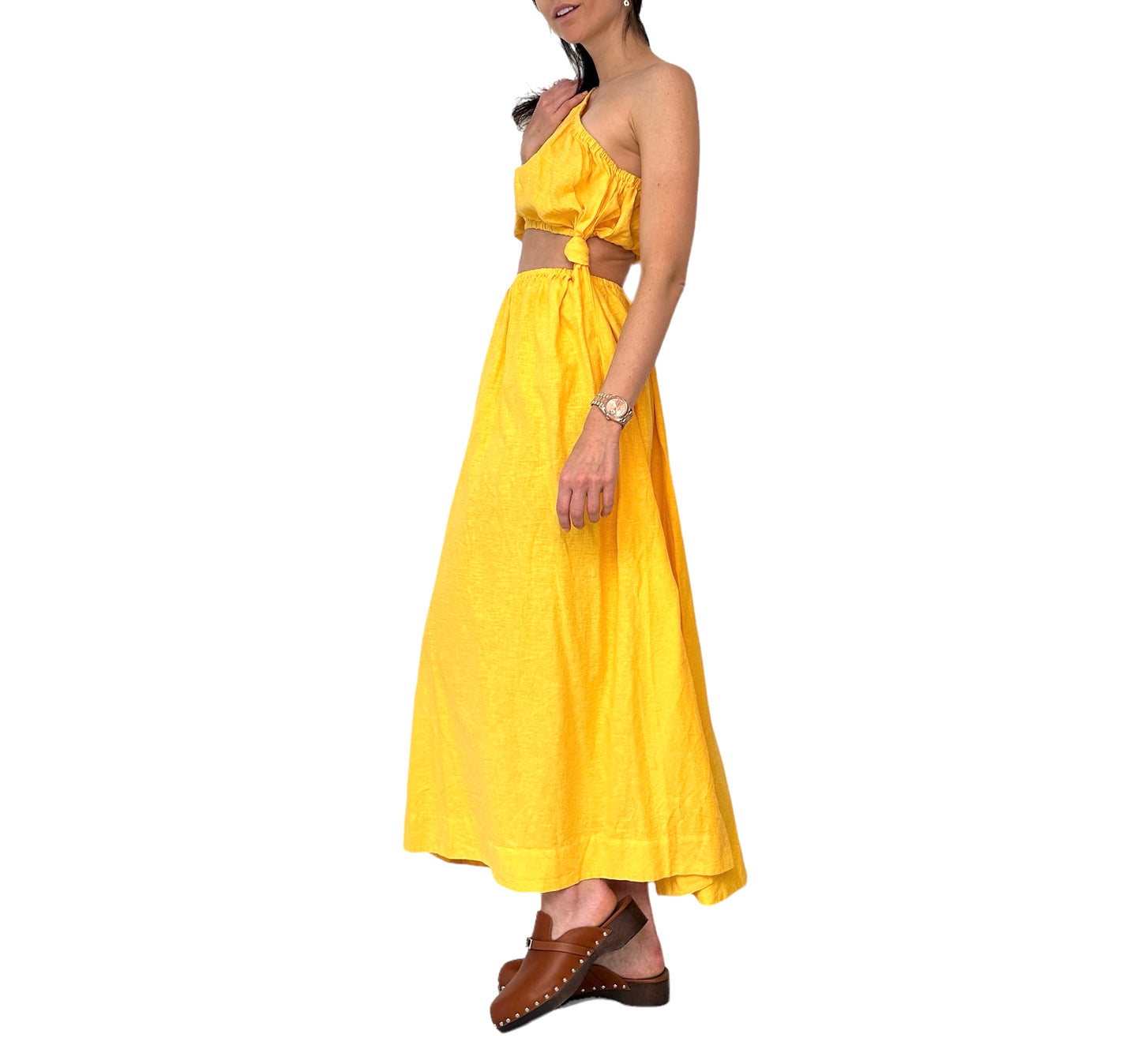 Yellow Asymmetrical Dress - S