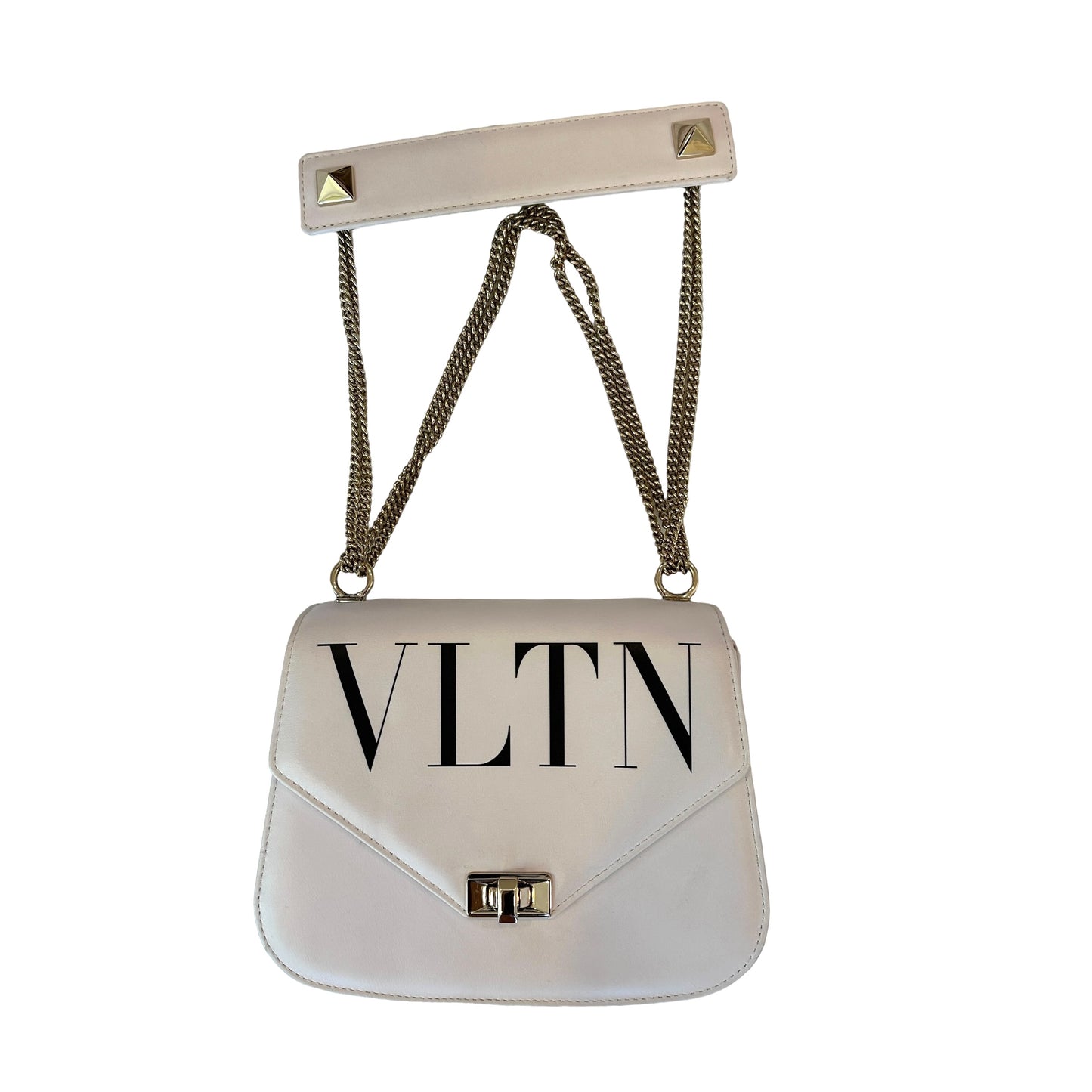White Leather VLTN Bag