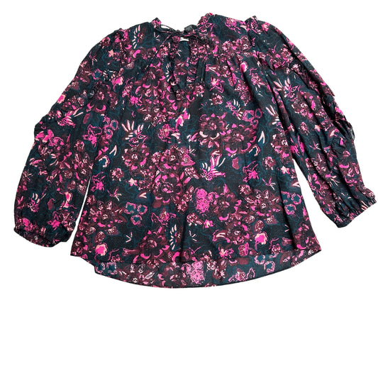 Blue & Pink Cotton Blouse - 0