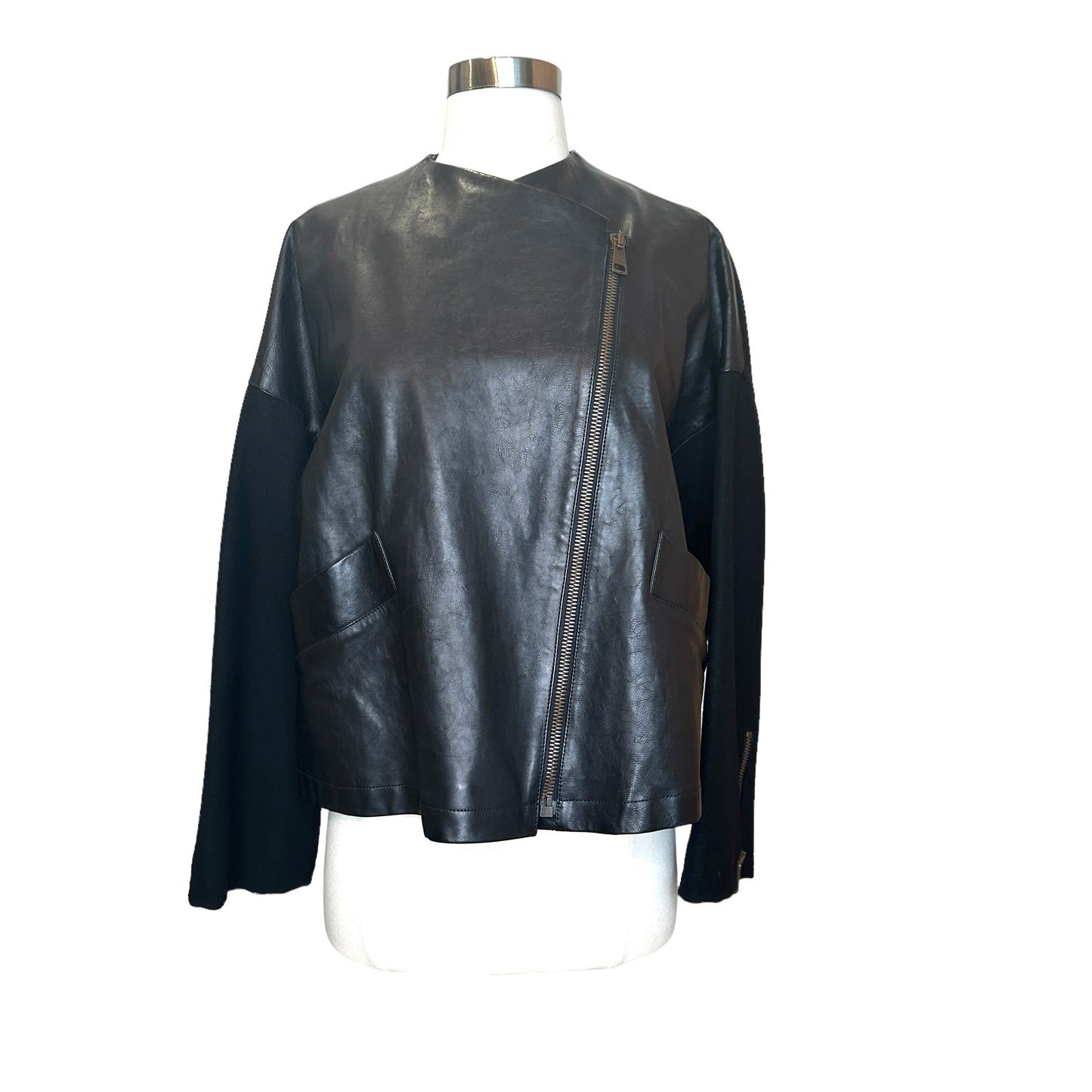 Oversized Leather Jacket - S