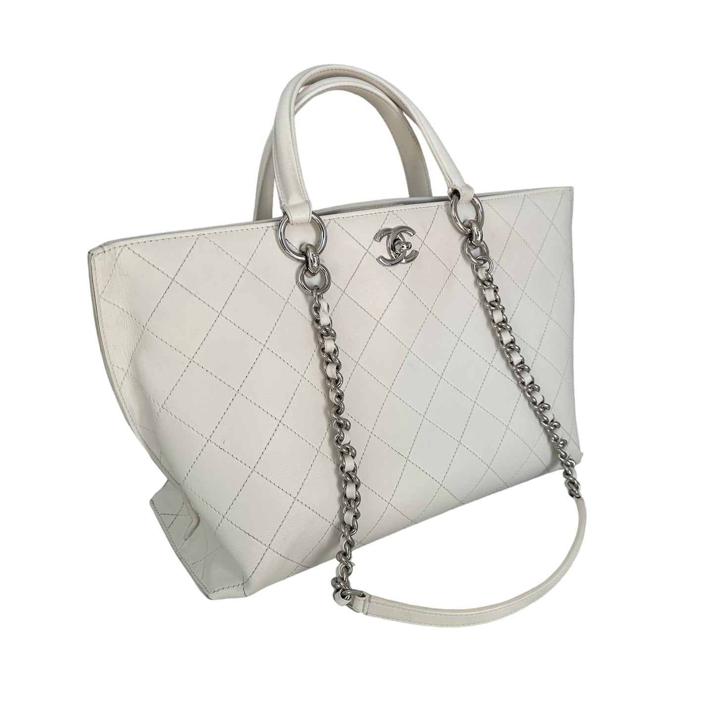 Chanel White Ring Tote