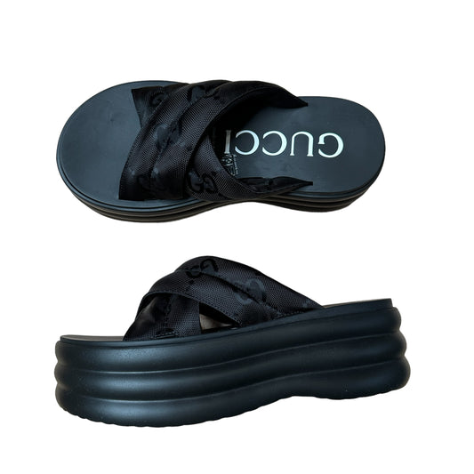 Logo Platform Sandals